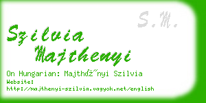 szilvia majthenyi business card